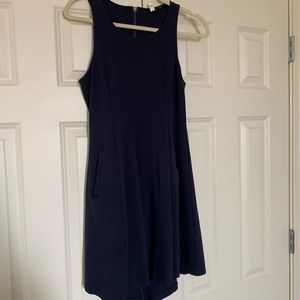 Theory dress, navy blue, long rear zip, size 6
